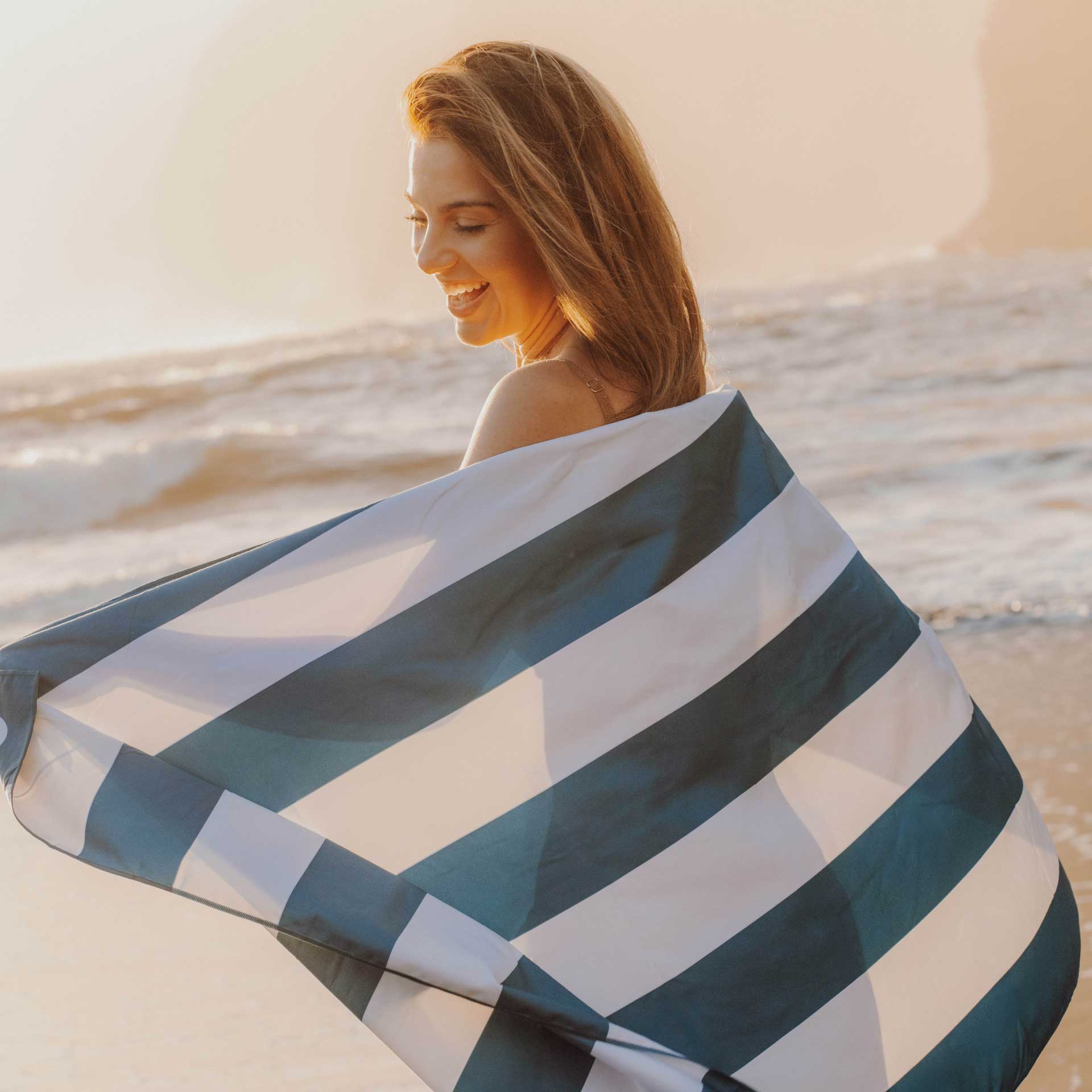 SoftFibre Recycled Towels - variant[Blue Stripe]
