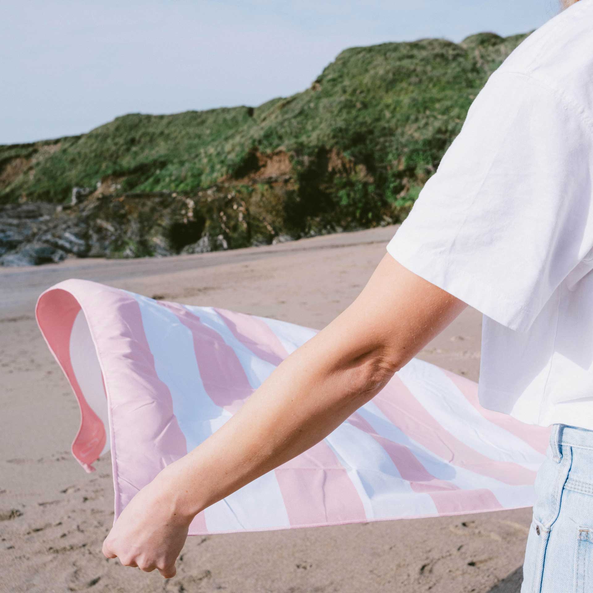 SoftFibre Recycled Towels - variant[Pink Stripe]