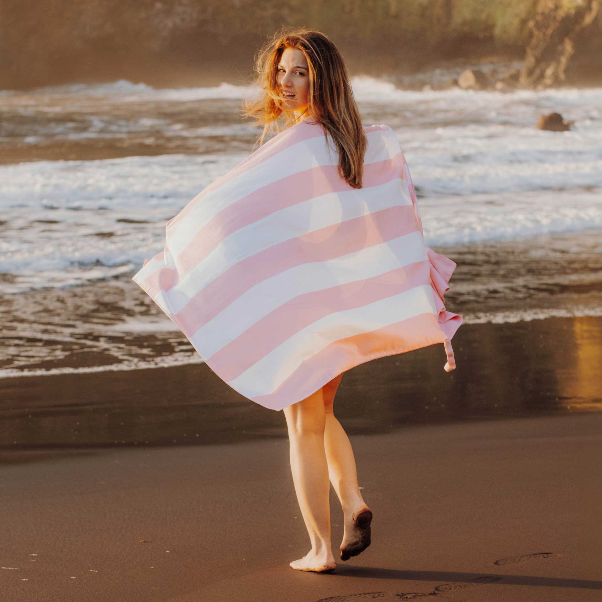 SoftFibre Recycled Towels - variant[Pink Stripe]