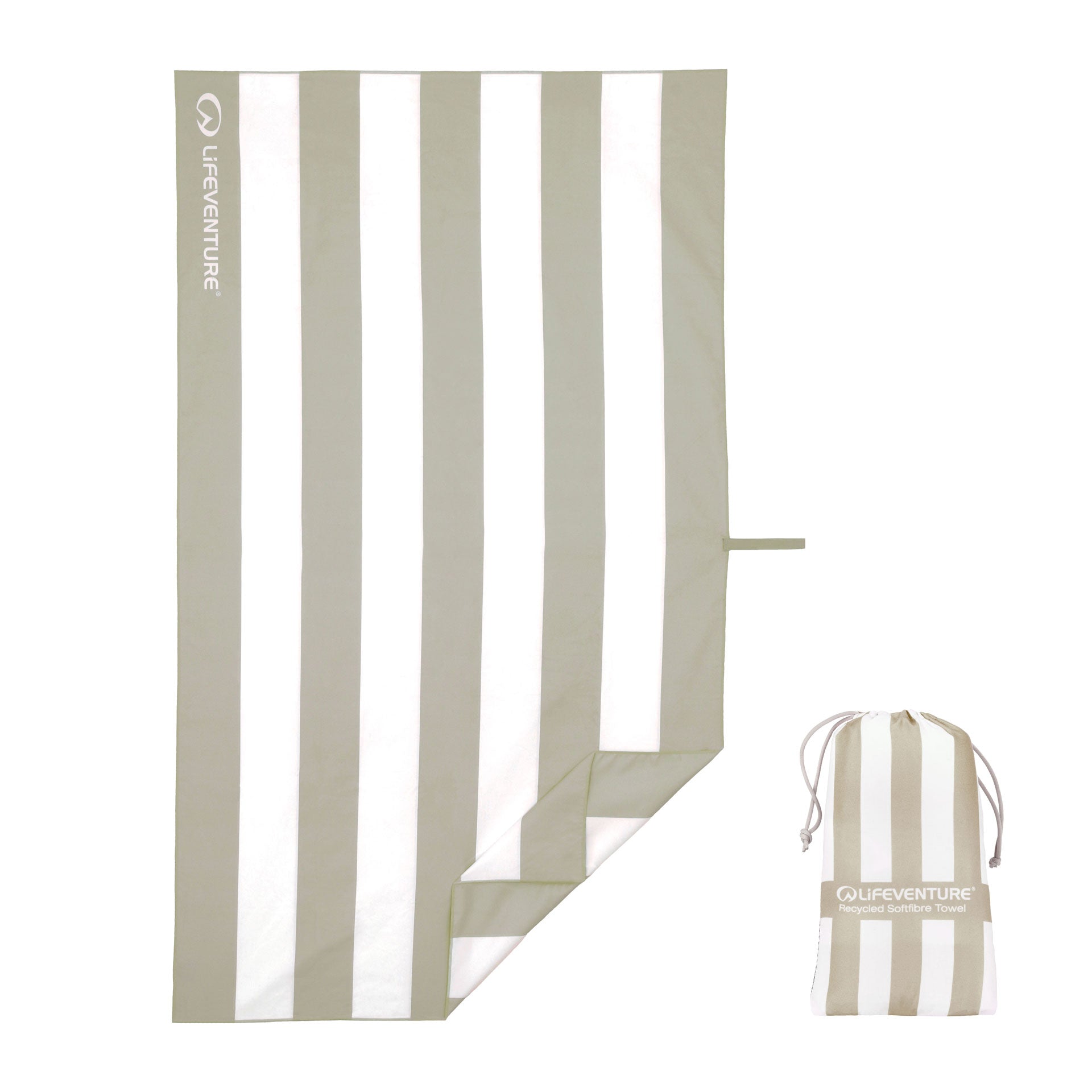 SoftFibre Recycled Towels - variant[Beige Stripe]