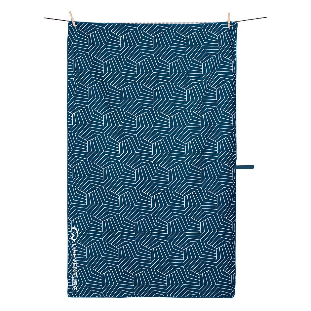 SoftFibre Recycled Towels - variant[Geometric Navy]
