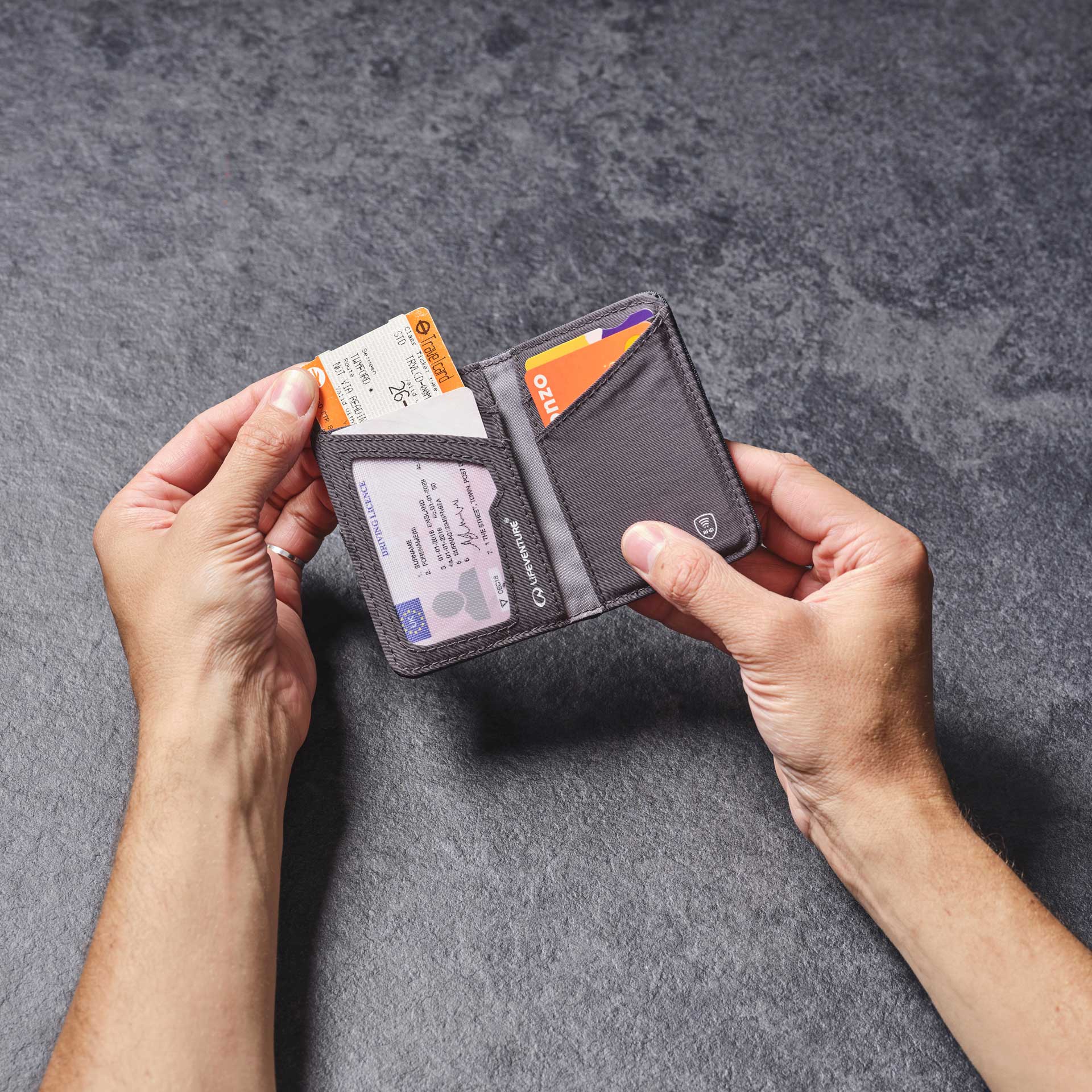 RFiD Card Wallet - variant[Grey]