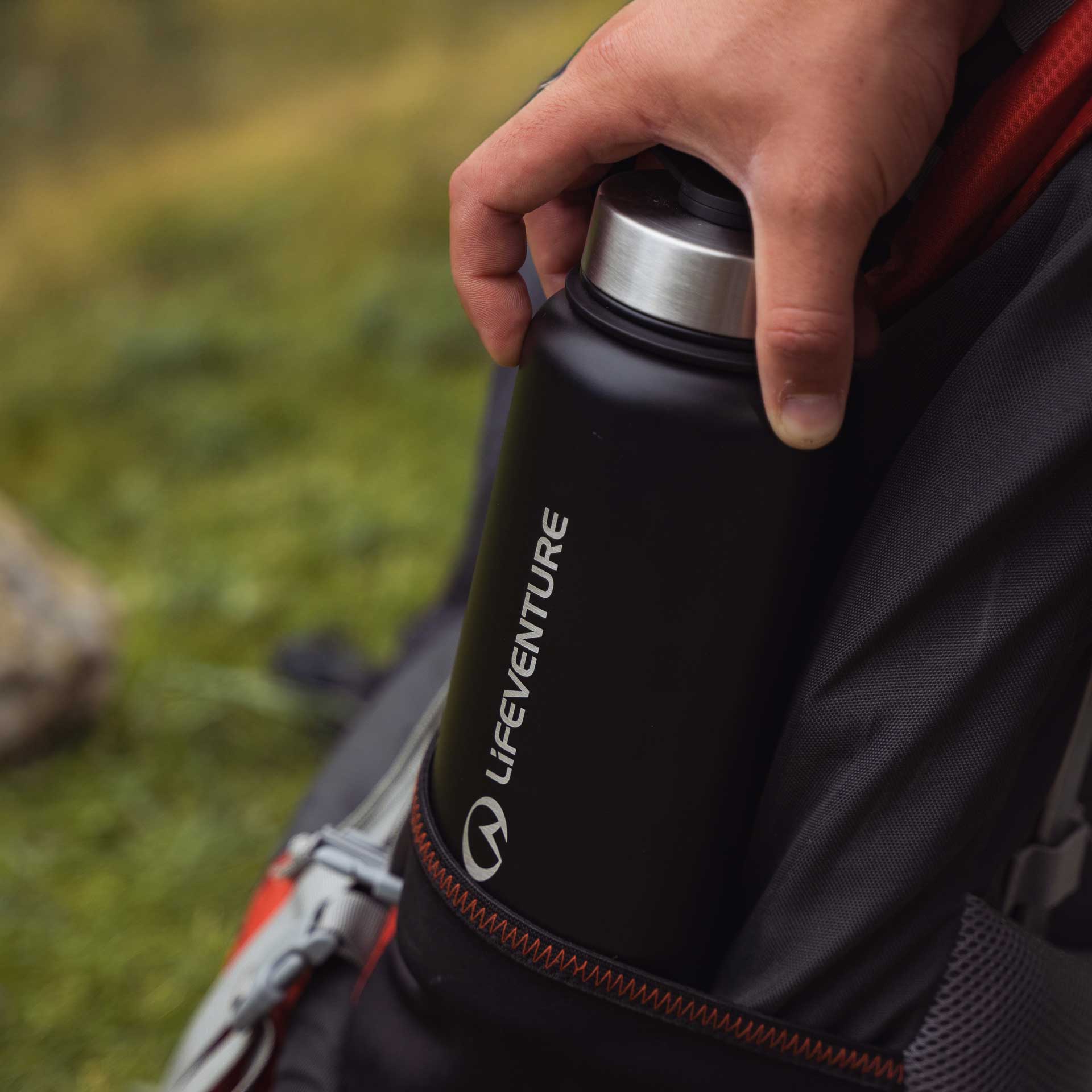 Stainless Steel Flask 1000ml - variant[Matt Black]