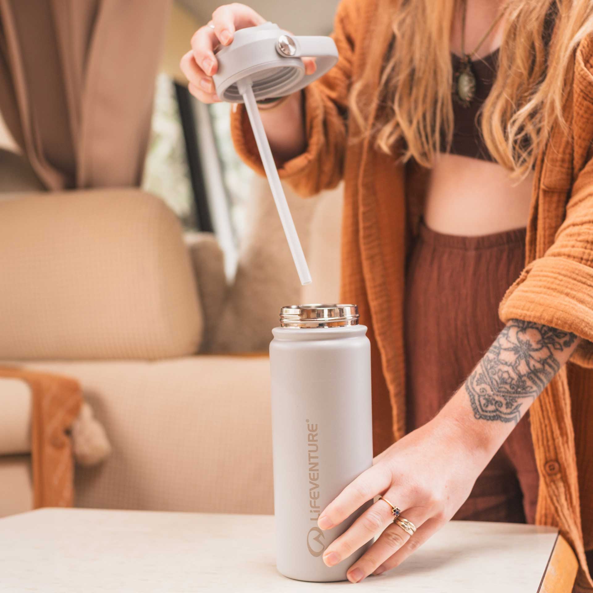 Flip-Top Flask - variant[Light Grey]