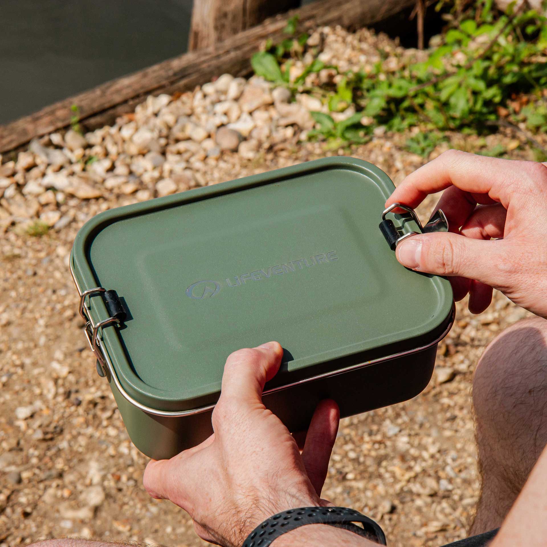 Stainless Steel Lunch Box - variant[Khaki]