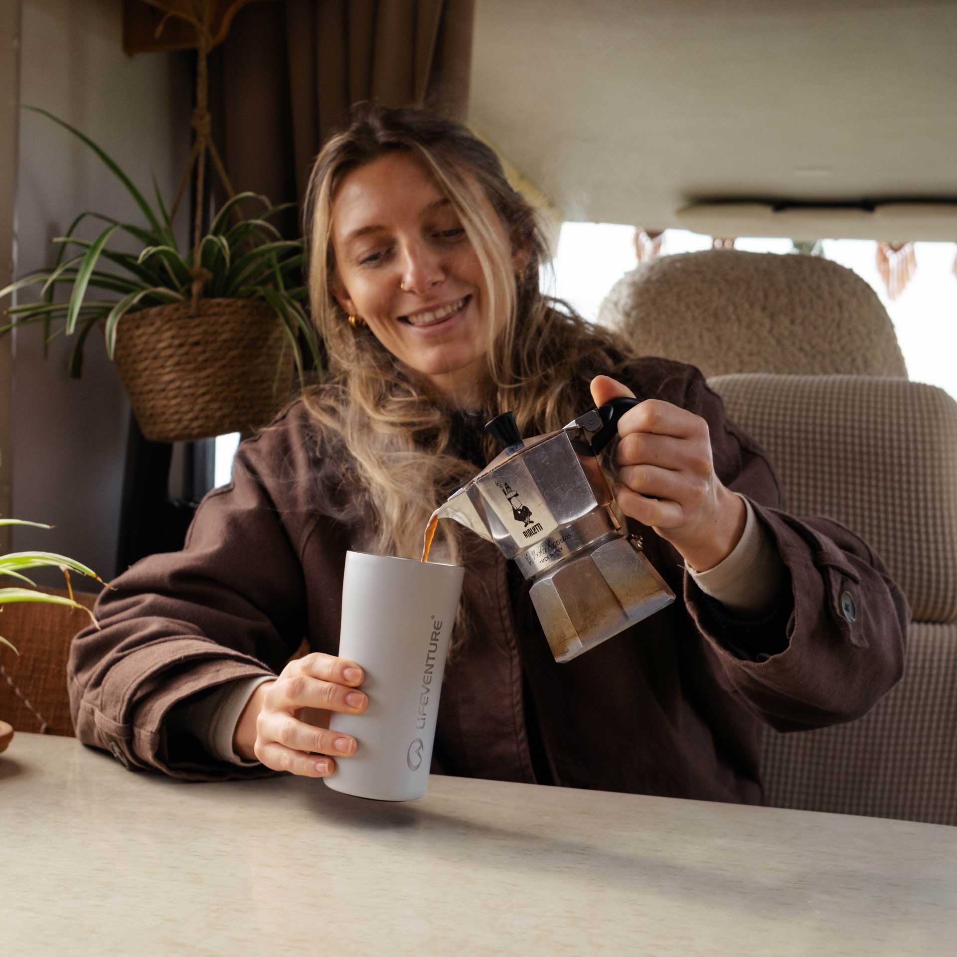 One-Touch Thermal Mug - variant[Light Grey]