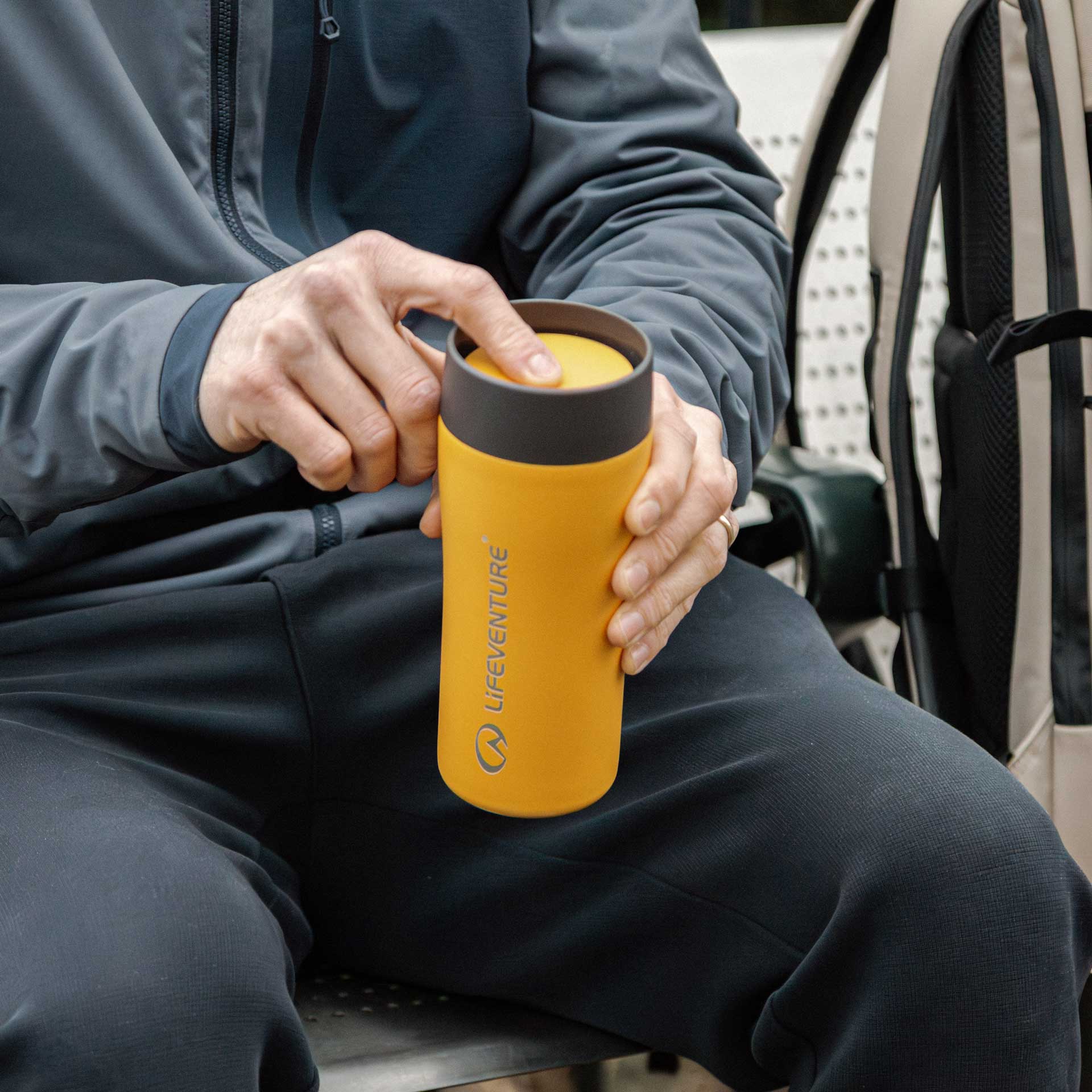 One-Touch Thermal Mug - variant[Yellow]