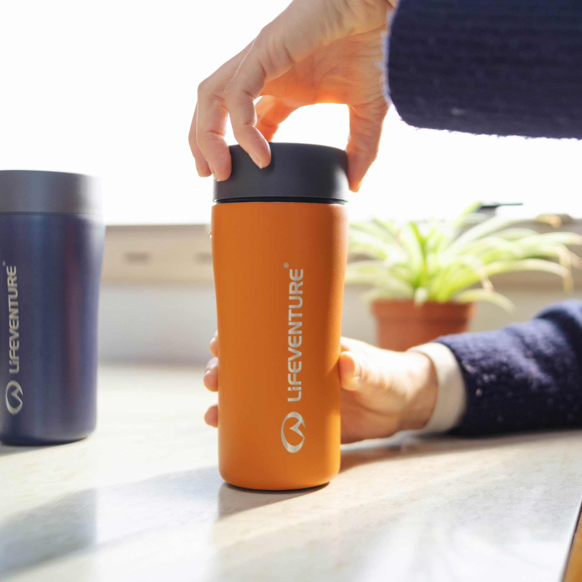 One-Touch Thermal Mug - variant[Orange]