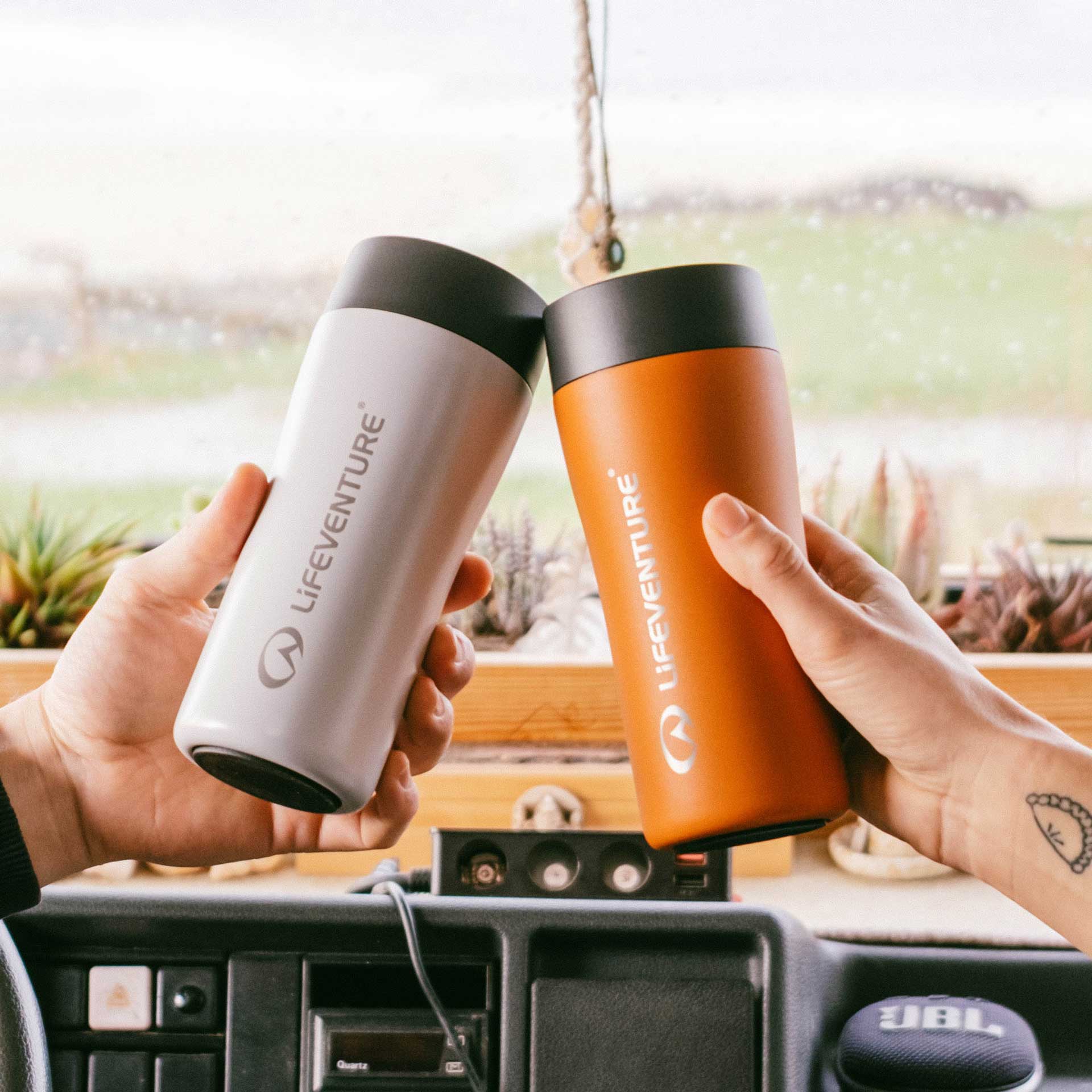 One-Touch Thermal Mug - variant[Orange]