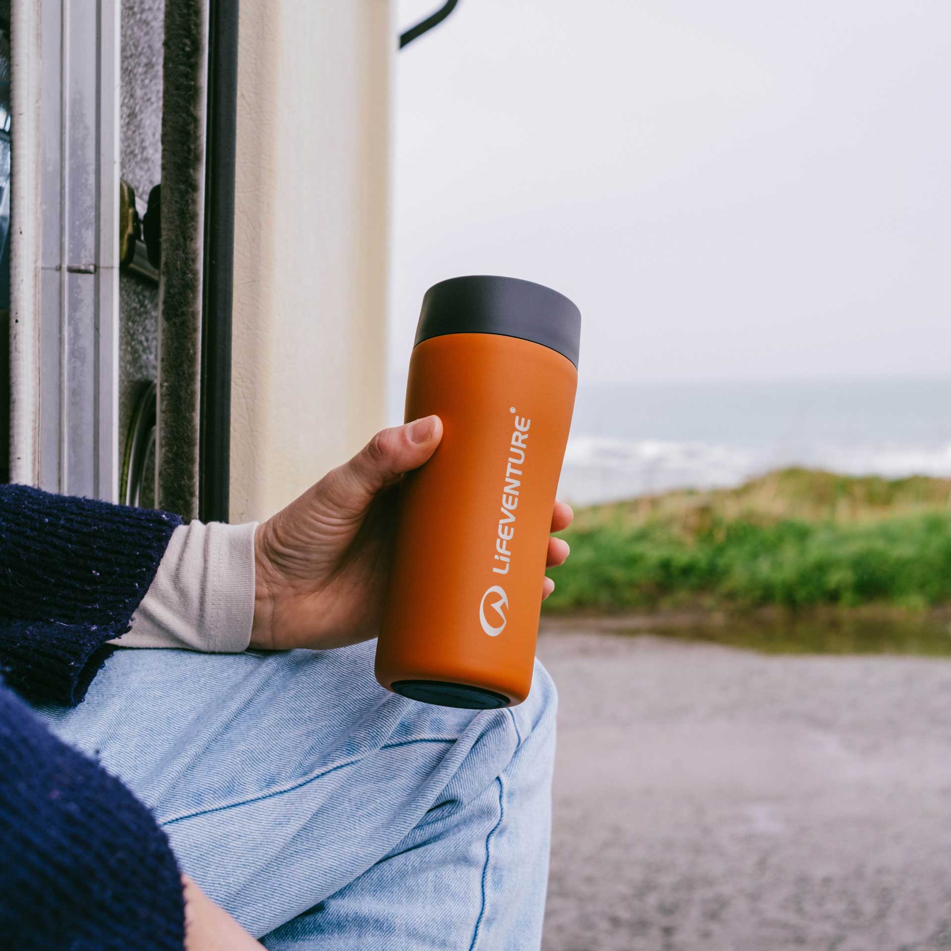 One-Touch Thermal Mug - variant[Orange]