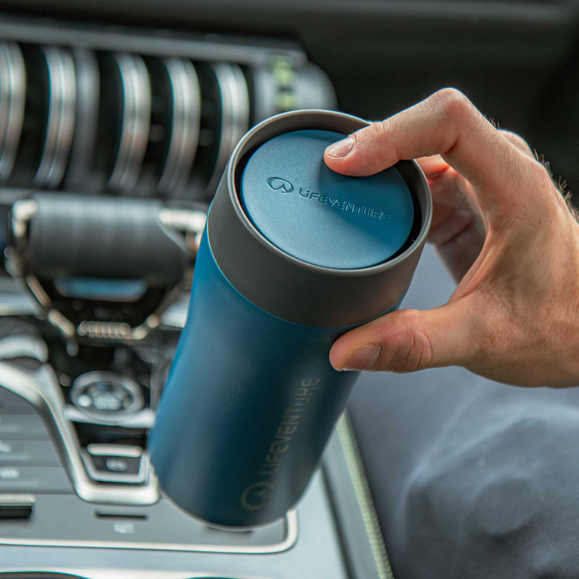 One-Touch Thermal Mug - variant[Cobalt]