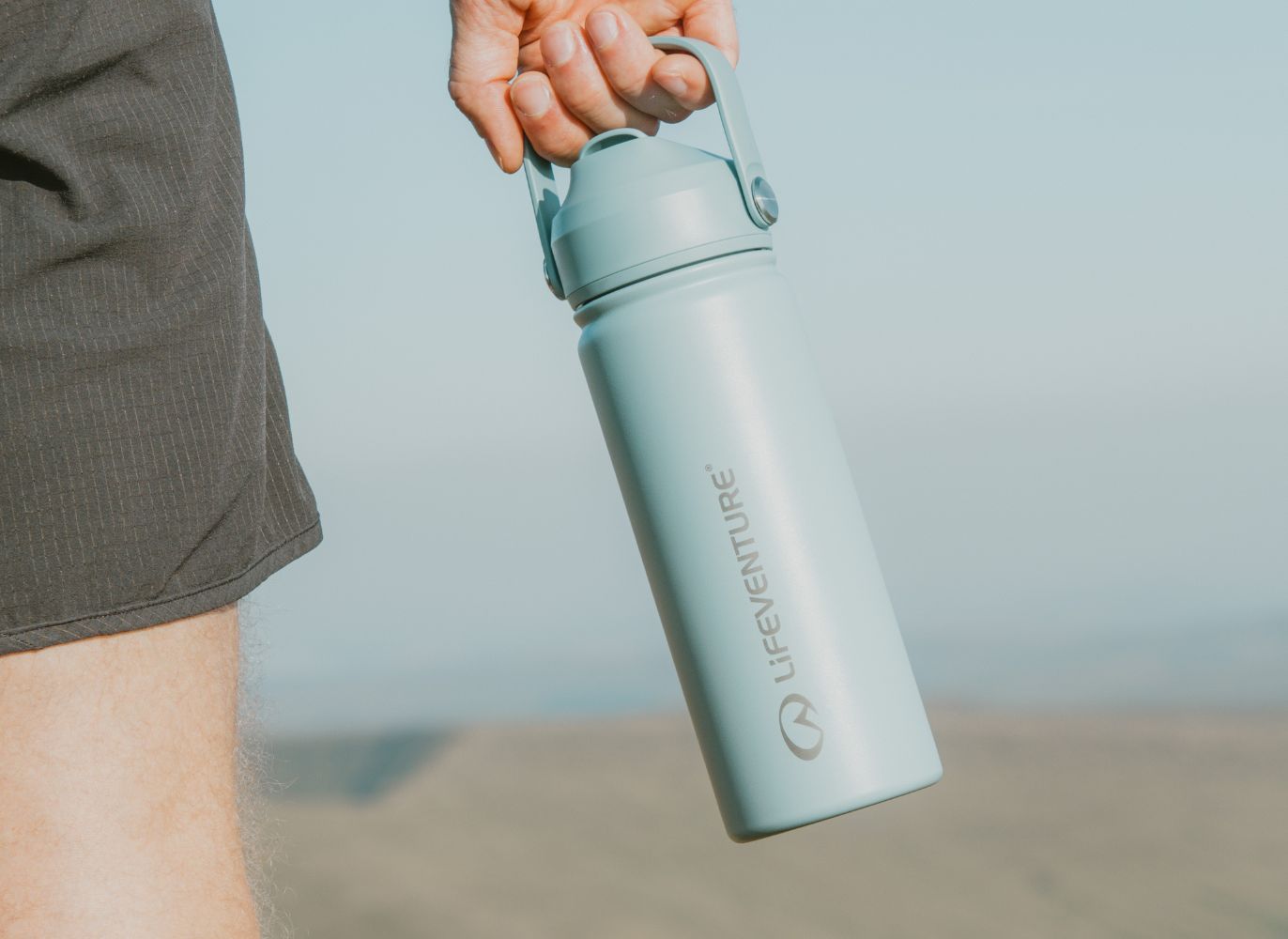 Lifeventure Ice Blue Flip-Top Flask