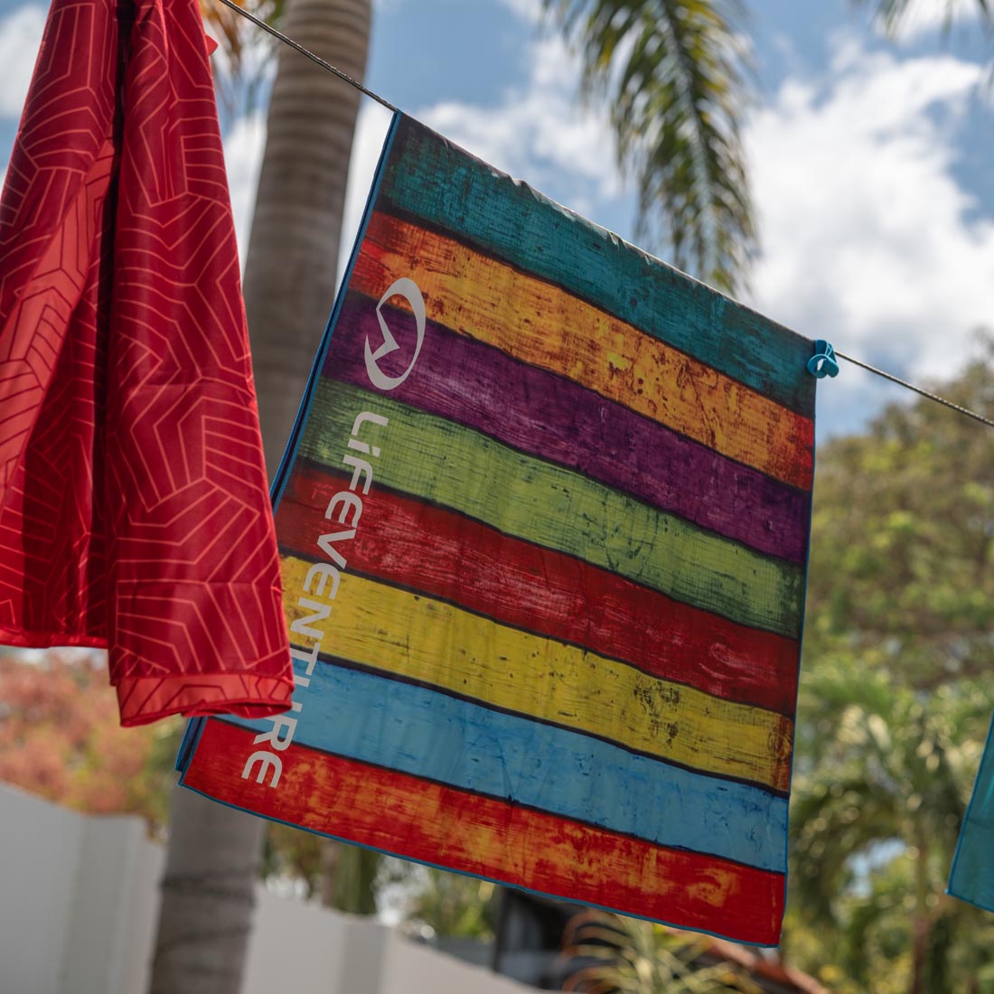 SoftFibre Printed Towels (Striped Planks)