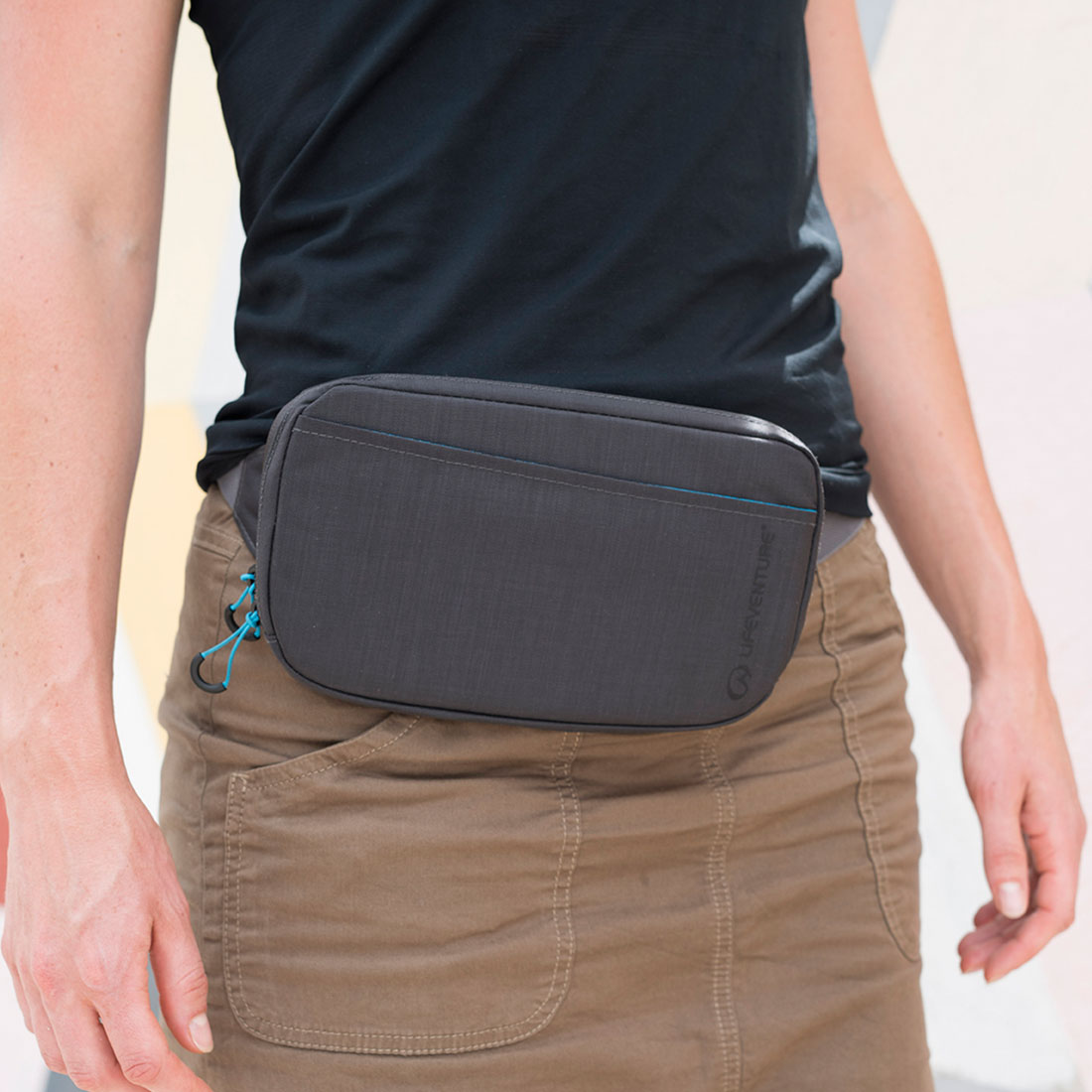 RFiD Travel Belt Pouch (Grey)