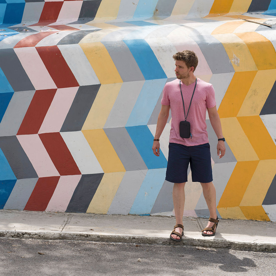 RFiD Travel Neck Pouch (Grey)