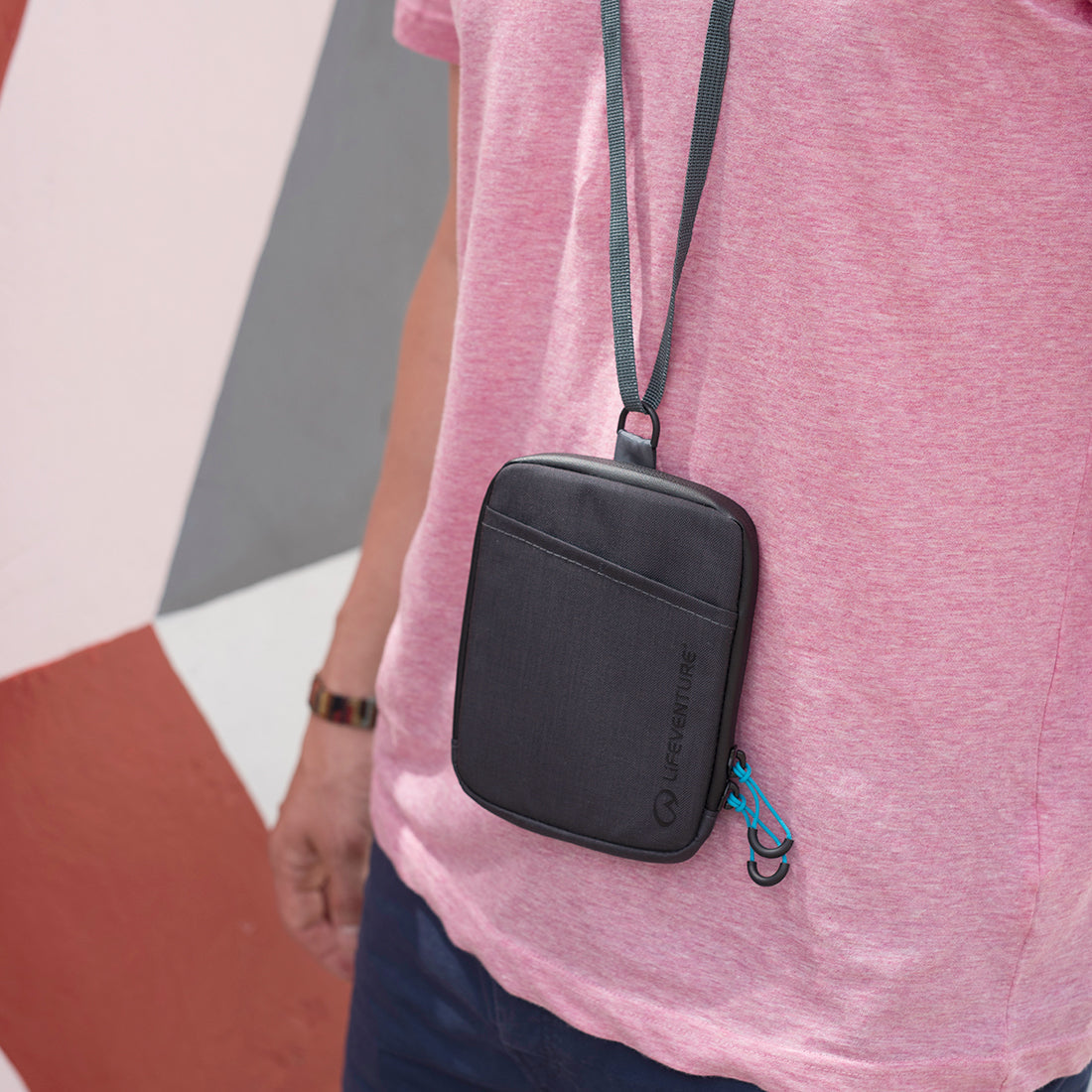 RFiD Travel Neck Pouch (Grey)